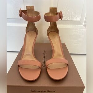 Gianvito Rossi Portofino 85 Heeled Sandals in Dahlia colorway, NWT, size 40